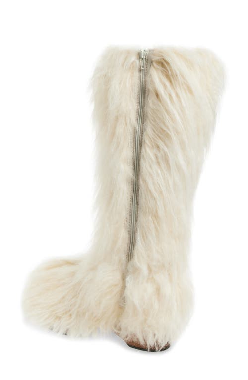 Acne Studios Furry Clog Boot In Off White Aeg
