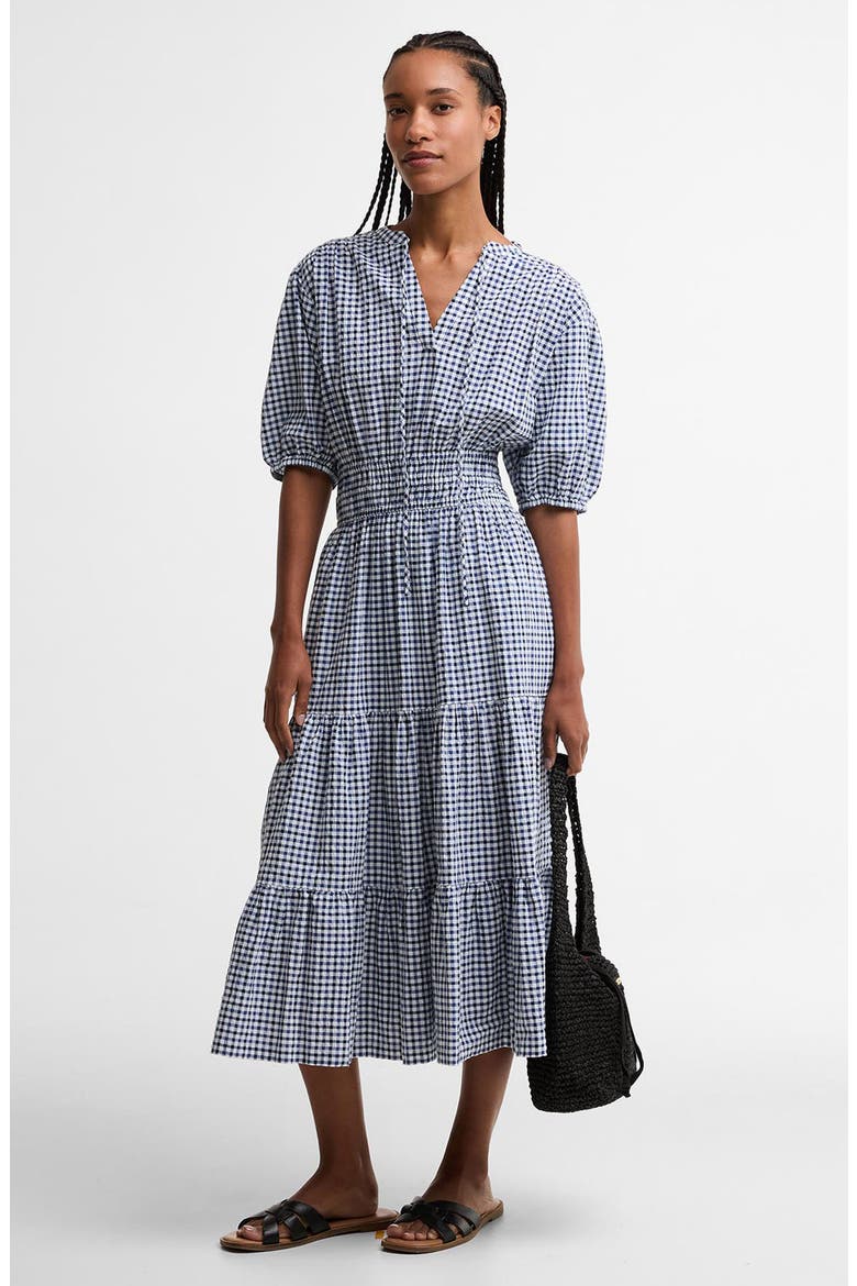 Ashwell Check Print Midi Dress, Alternate, color, MULTI GINGHAM