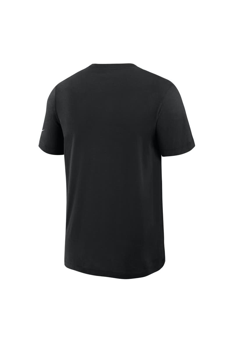 Men's Nike Black Las Vegas Raiders Left End Run Slub Performance T-Shirt, Alternate, color, Black