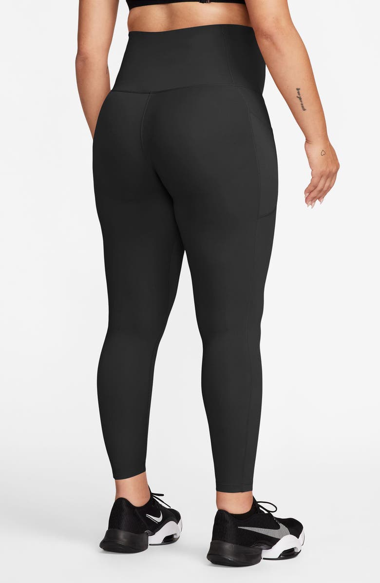 Nike Dri-FIT High Waist 7/8 Pocket Maternity Leggings, Alternate, color, 011 Black/White