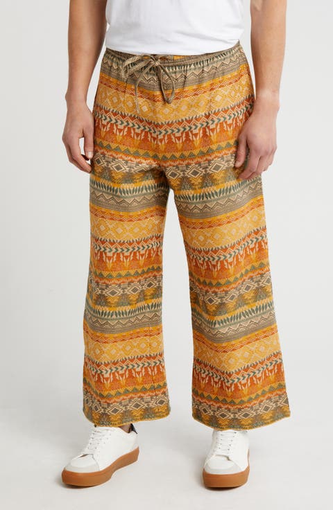 Medallion Print Woven Pants