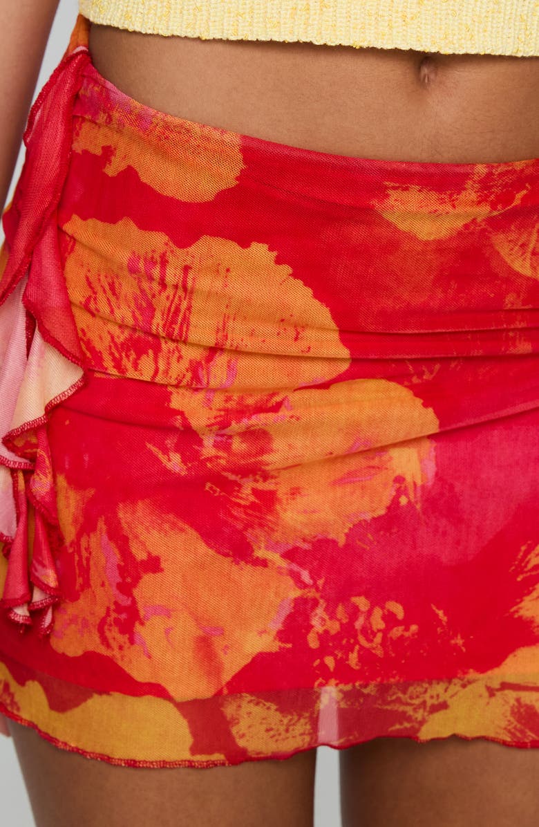 Princess Polly Liloha Floral Mesh Miniskirt, Alternate, color,