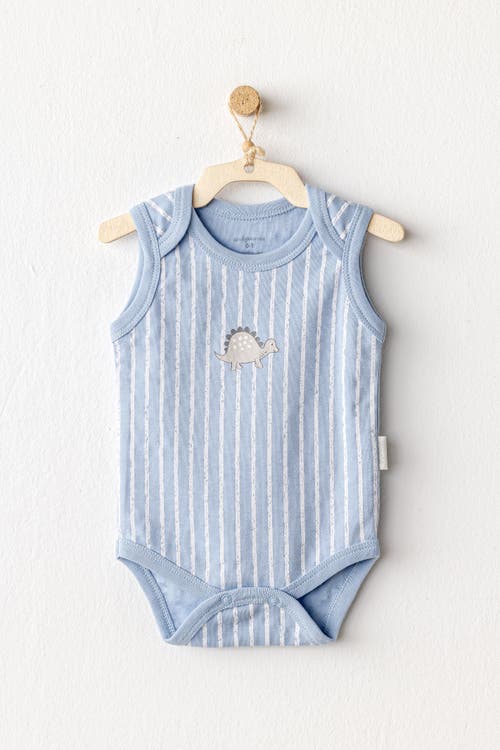 Shop Andy Wawa Dino Bodysuits In Blue