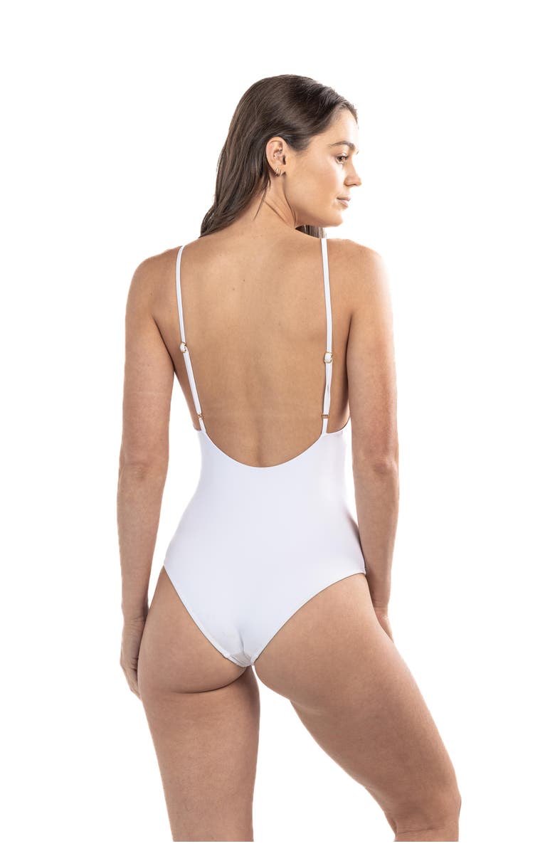 TABACARU Catherine Cherries One-Piece Swimsuit, Alternate, color, White