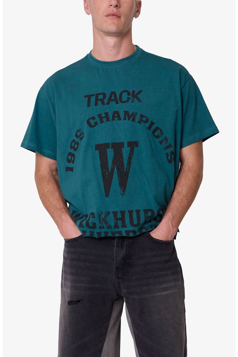 Wickhurst Cutoff Graphic T-Shirt, Alternate, color, TEAL