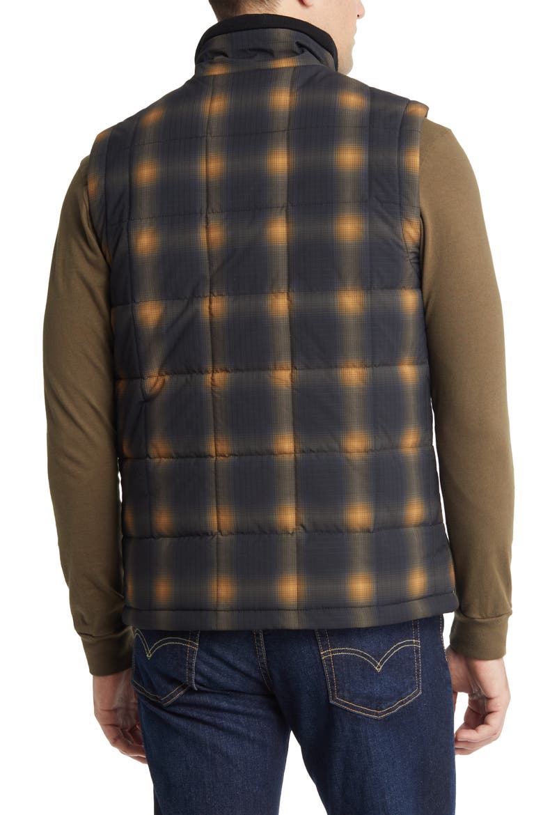 Cody Plaid Quilted Vest, Alternate, color, NAVY/ GOLD PLAID