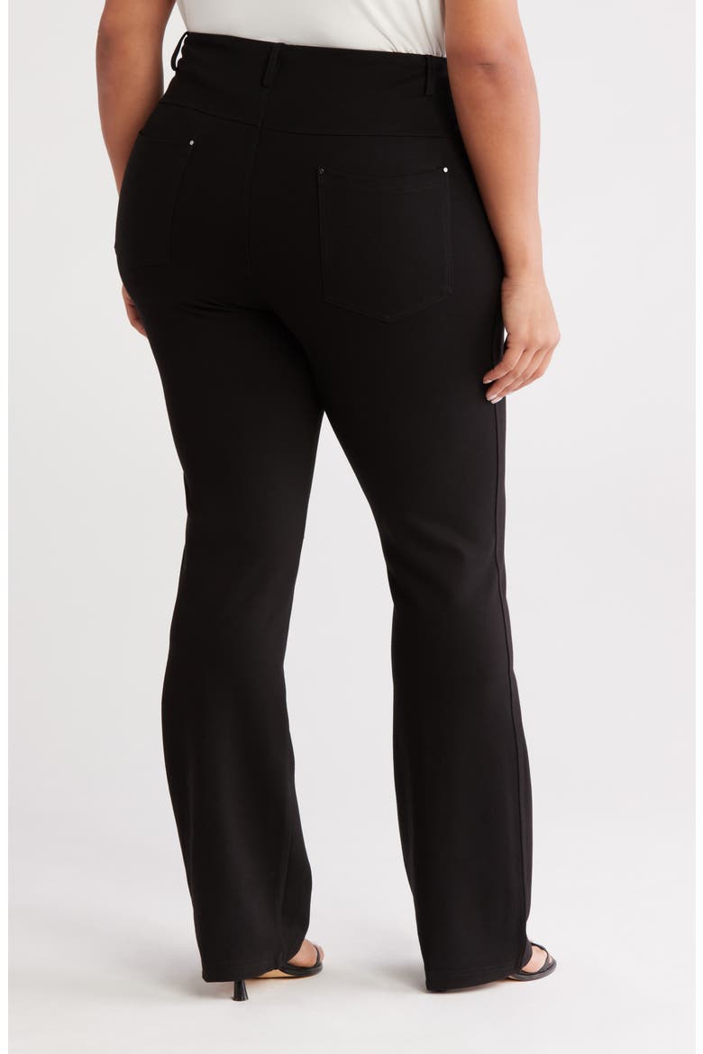 Ponte Baby Bootcut Pants, Alternate, color, BLACK