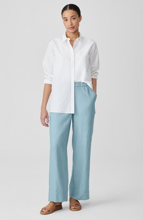Eileen Fisher Wide Leg Organic Linen Ankle Pants
