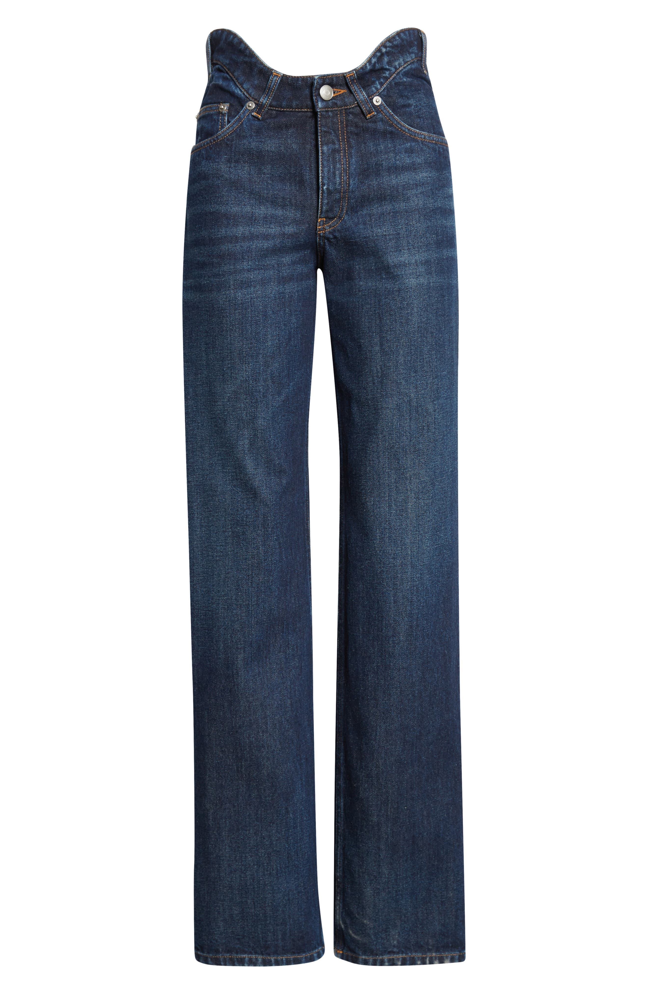 Curvy Waistband Straight Leg Jeans (Women) | Nordstrom