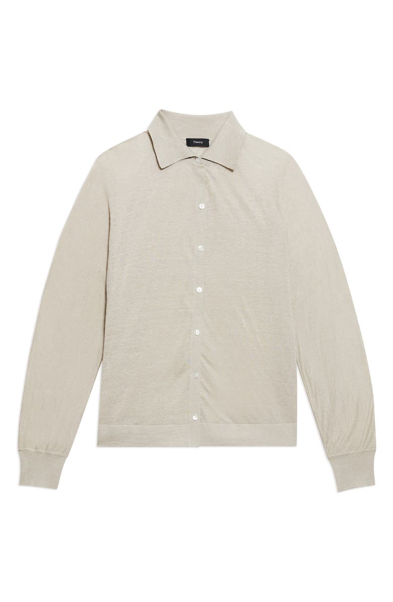 Theory Relaxed Fit Linen Blend Shirt, Alternate, color,