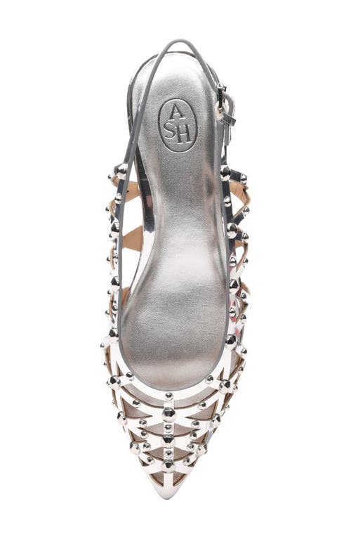 Ash Bazaar Slingback Stud Embellished Sandals In Silver