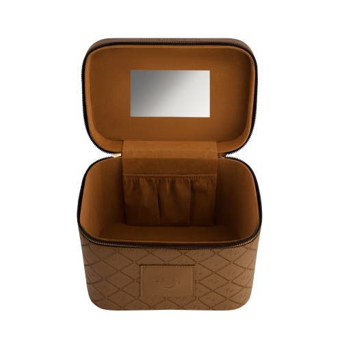 True Religion Large Cosmetic Case With Mirror