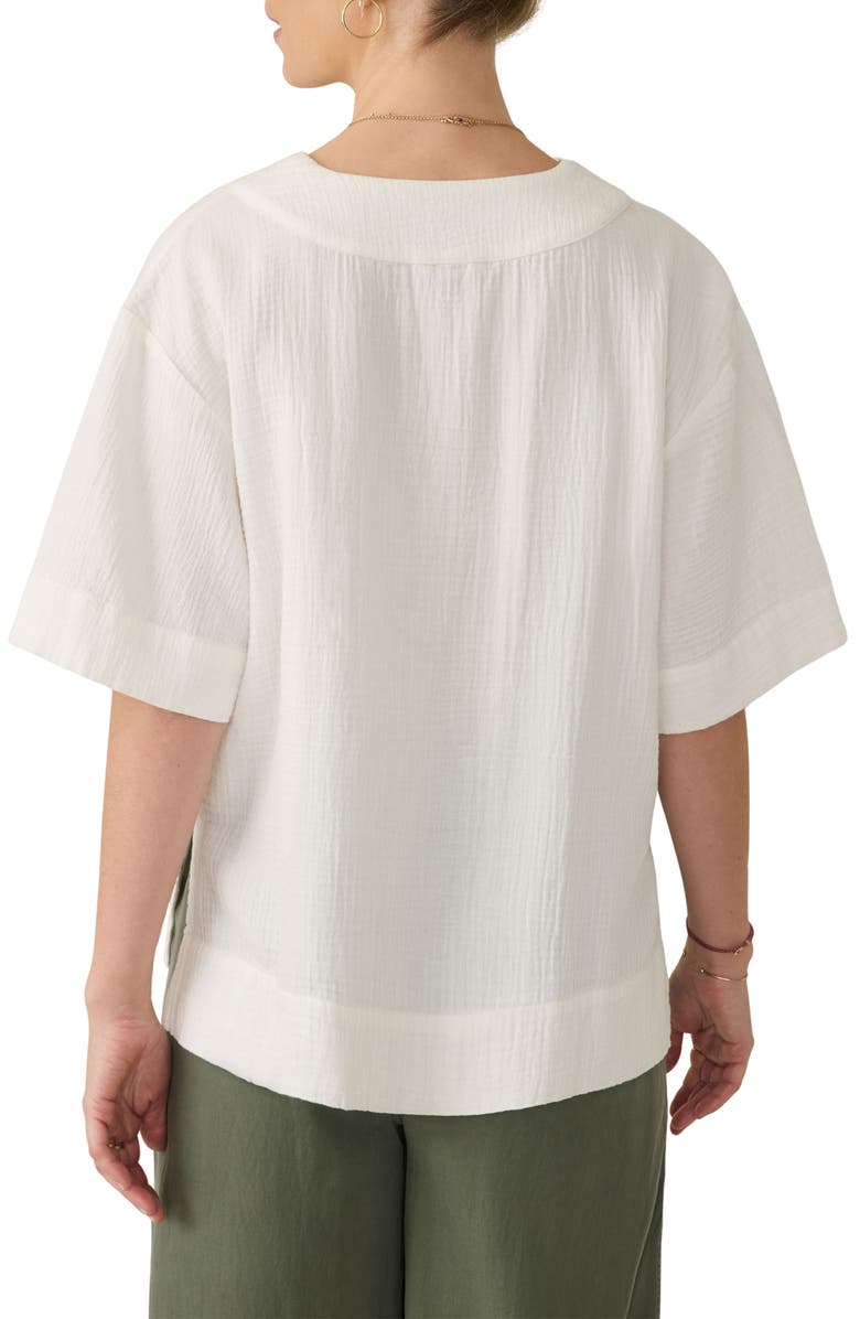 Faherty Dune Organic Cotton Gauze Popover Top, Alternate, color,