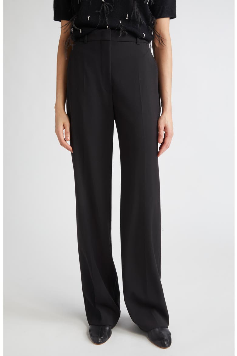 Verbena Virgin Wool Trousers, Main, color, BLACK