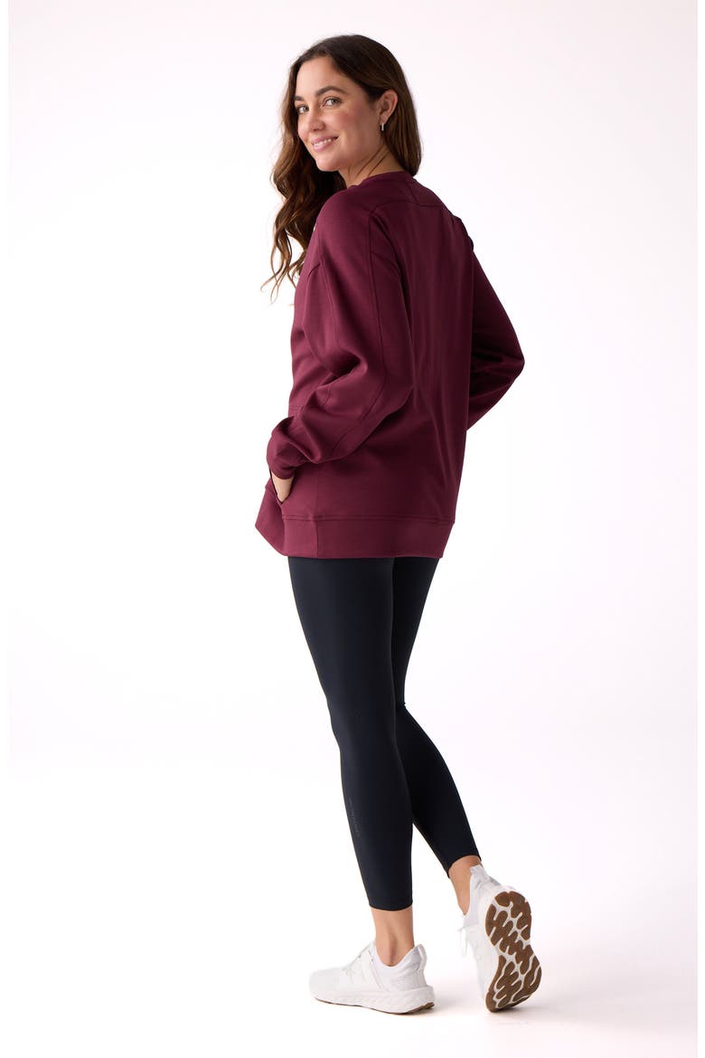 Après Women's Crew Sweatshirt, Alternate, color, Dark Currant