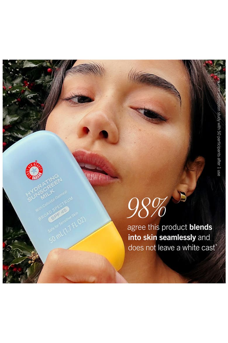 Hydrating Sunscreen Milk with Colloidal Oatmeal Broad Spectrum SPF 45, Alternate, color, NO COLOR