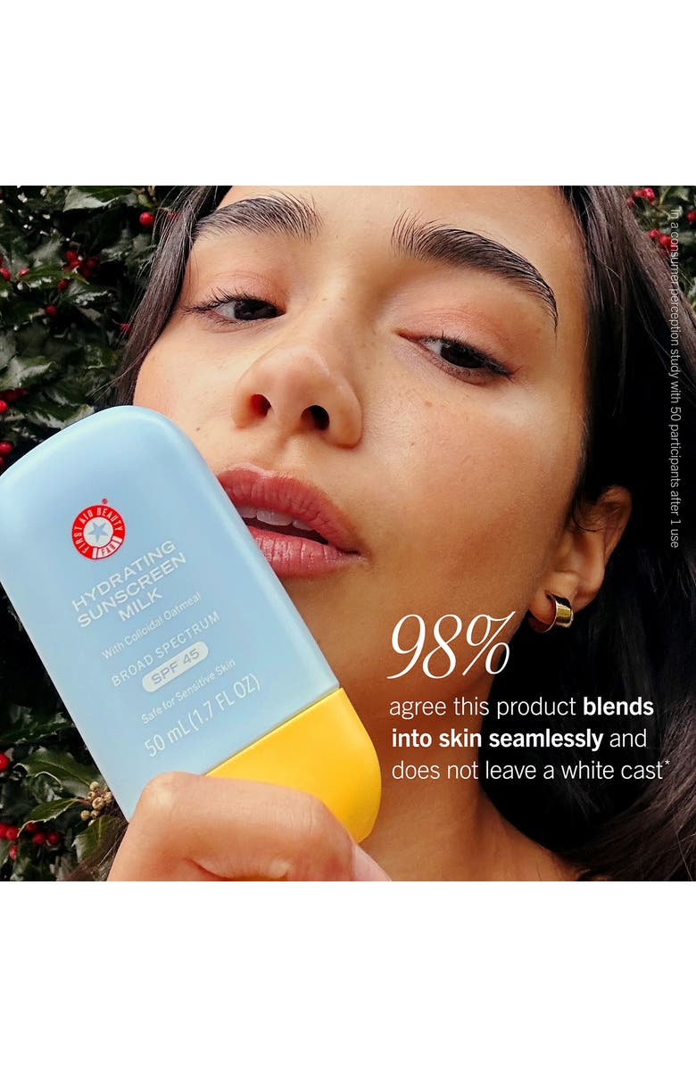First Aid Beauty Hydrating Sunscreen Milk with Colloidal Oatmeal Broad Spectrum SPF 45, Alternate, color, 