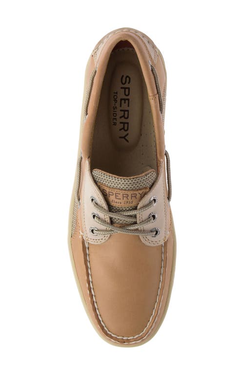 Sperry Top-sider® Sperry Billfish™ 3-eye Boat Shoe In Tan/beige Leather
