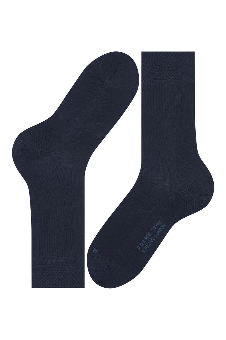Sensitive London Cotton Blend Socks, Alternate, color, DARK NAVY