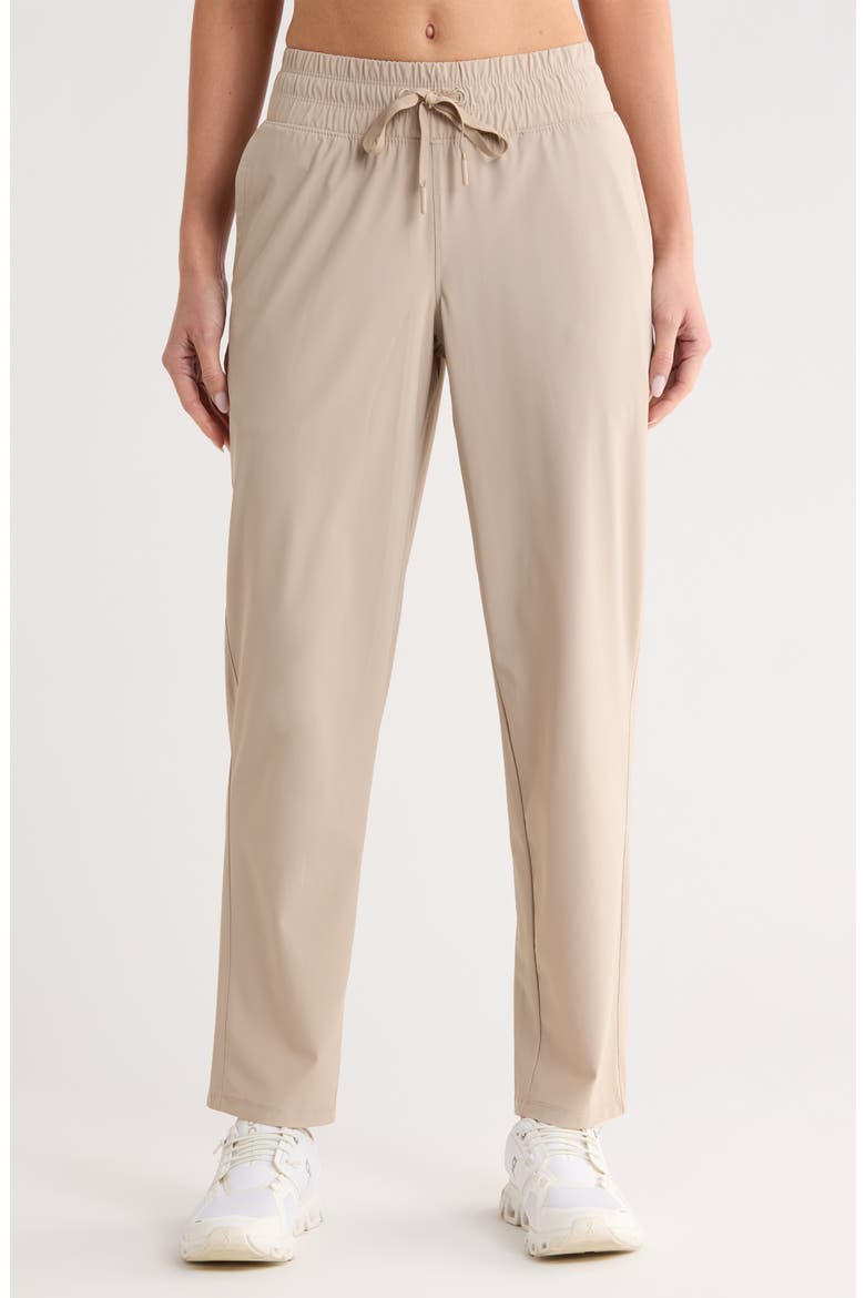 Tapered Straight Leg Pull-On Pants, Main, color, COBBLESTONE