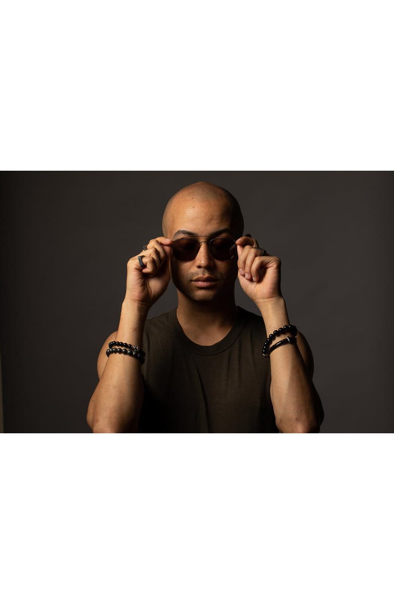 Room101 Skull Bead Bracelet, Alternate, color, Black