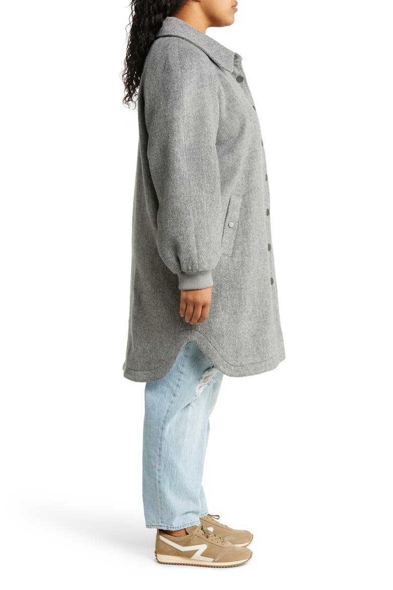 Raglan Longline Coat, Alternate, color, GREY MEDIUM CHARCOAL HEATHER