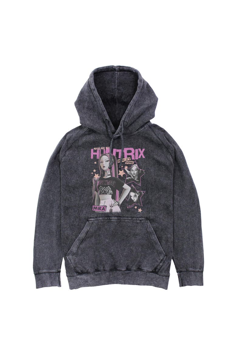Men's KPop Demon Hunters Pop Star Huntrix Mira  Pull Over Hoodie, Main, color, Black