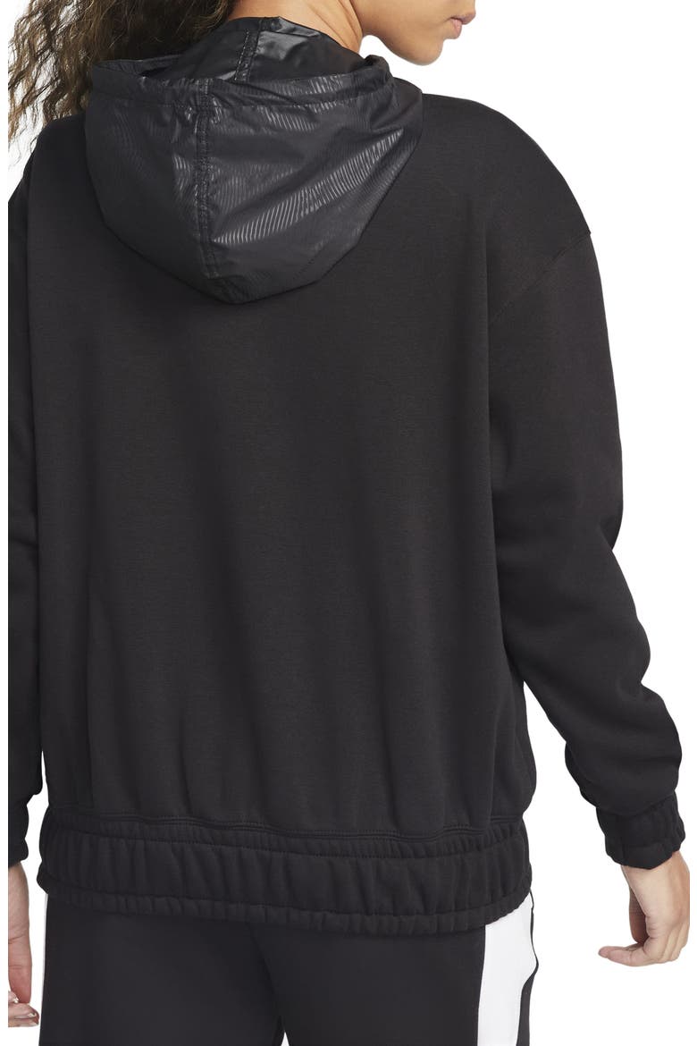Sportswear Icon Clash Quarter Zip Hoodie, Alternate, color, BLACK/ WHITE