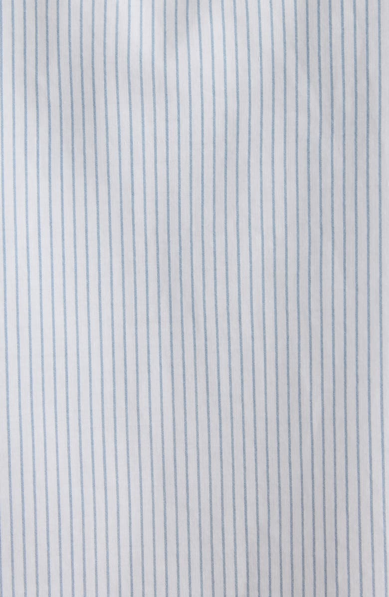 AMI PARIS Boxy Fit Ami de Coeur Stripe Cotton Poplin Button-Up Shirt, Alternate, color, 1041 White/Blue Note