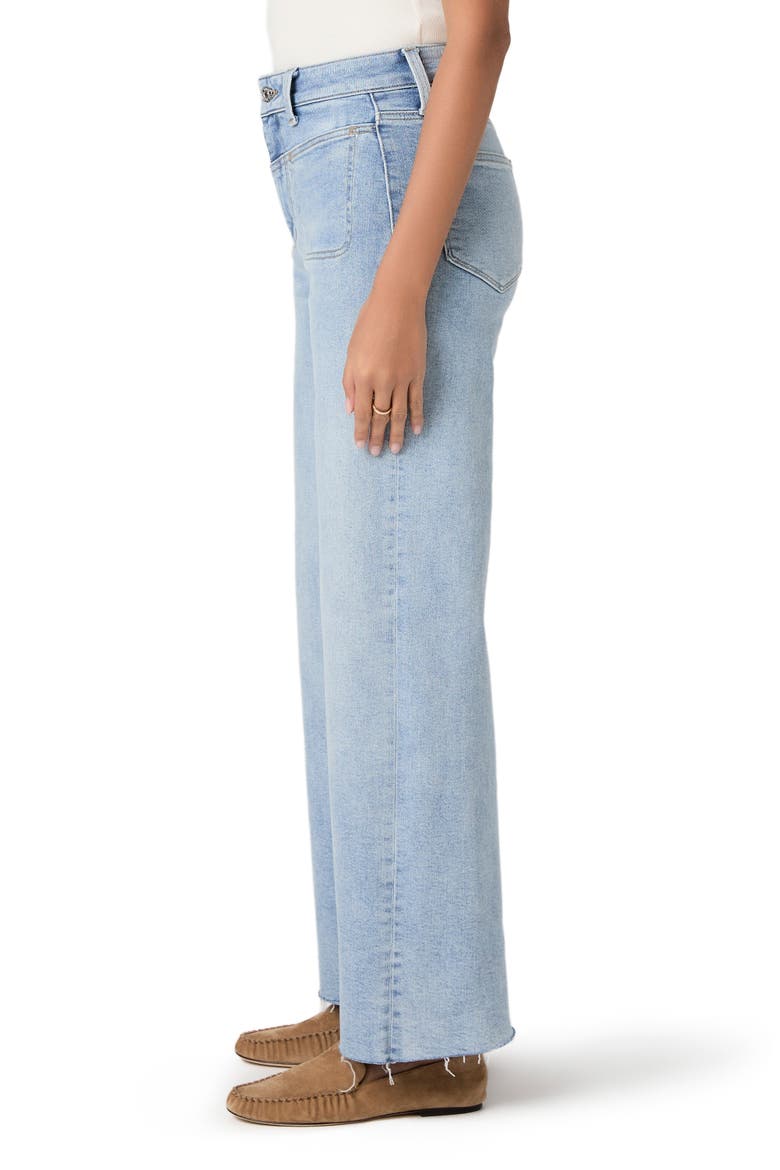 Anessa Raw Hem High Waist Wide Leg Jeans, Alternate, color, LA BELLE