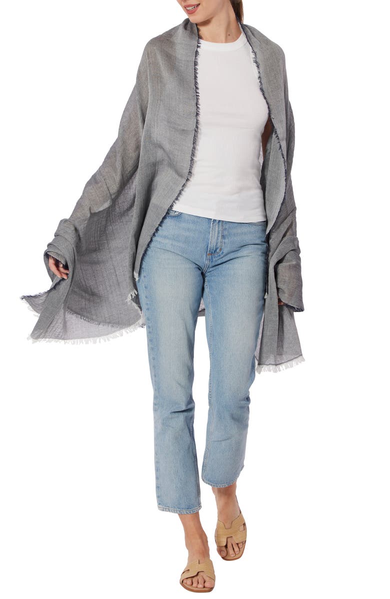 Vince Stripe Cotton Gauze Scarf, Alternate, color, 297Prc