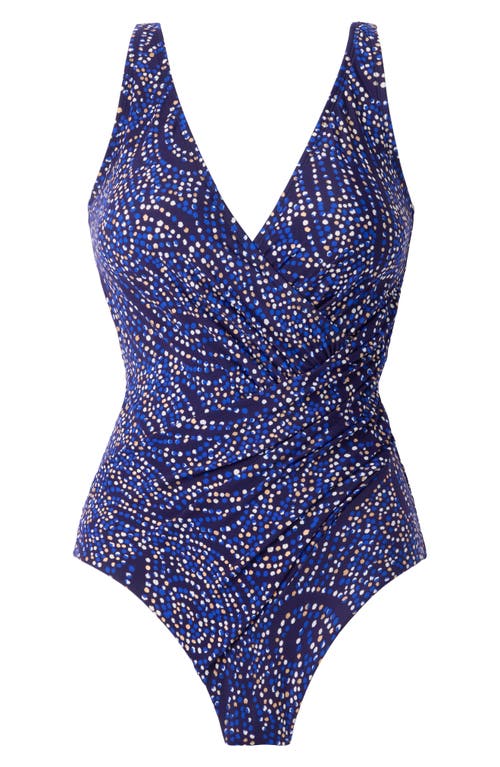 MIRACLESUIT MIRACLESUIT® SPOTLIGHT OCEANUS ABSTRACT PRINT ONE-PIECE SWIMSUIT 