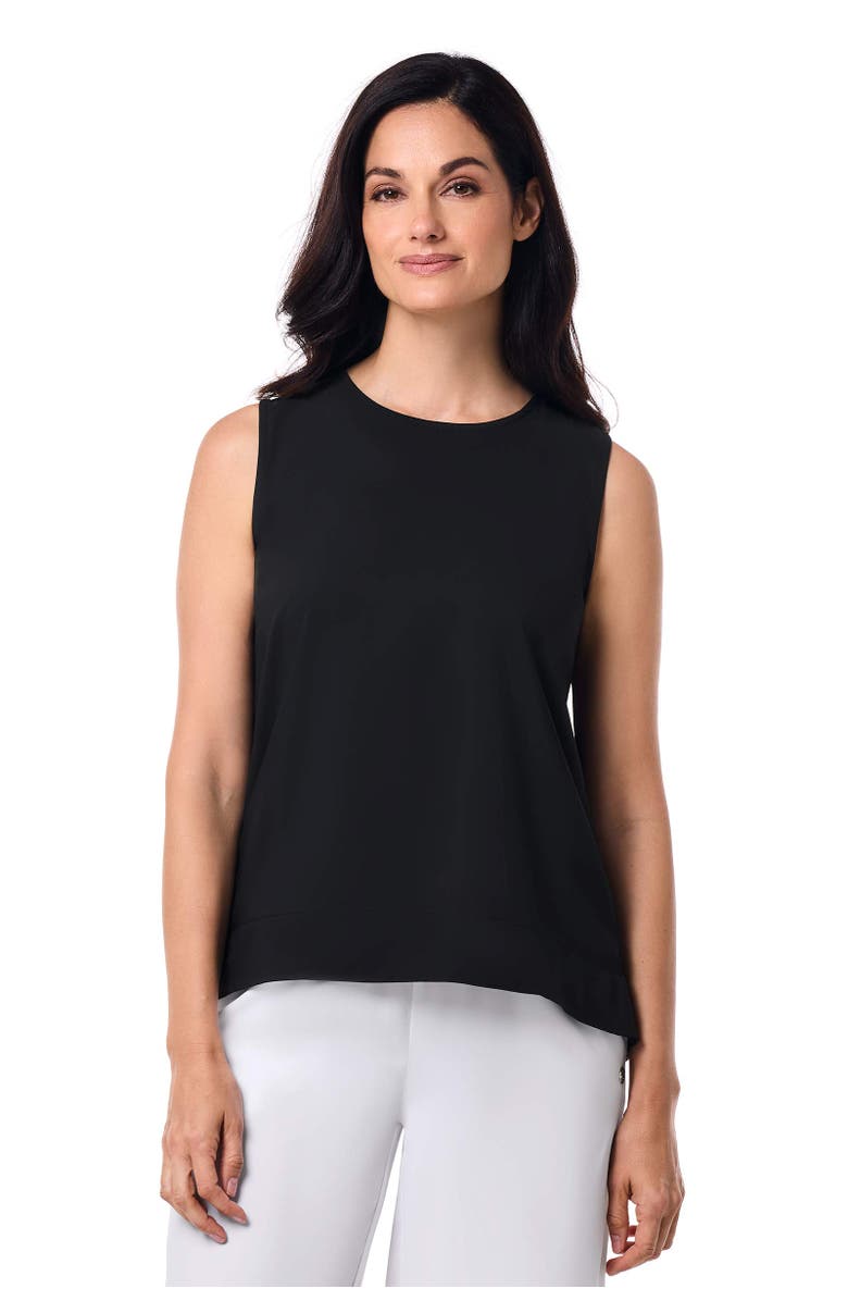 Coolibar Women's Long Sleeve Top Tank - UPF 50+ Sun Protection - St. Tropez, Main, color, Black