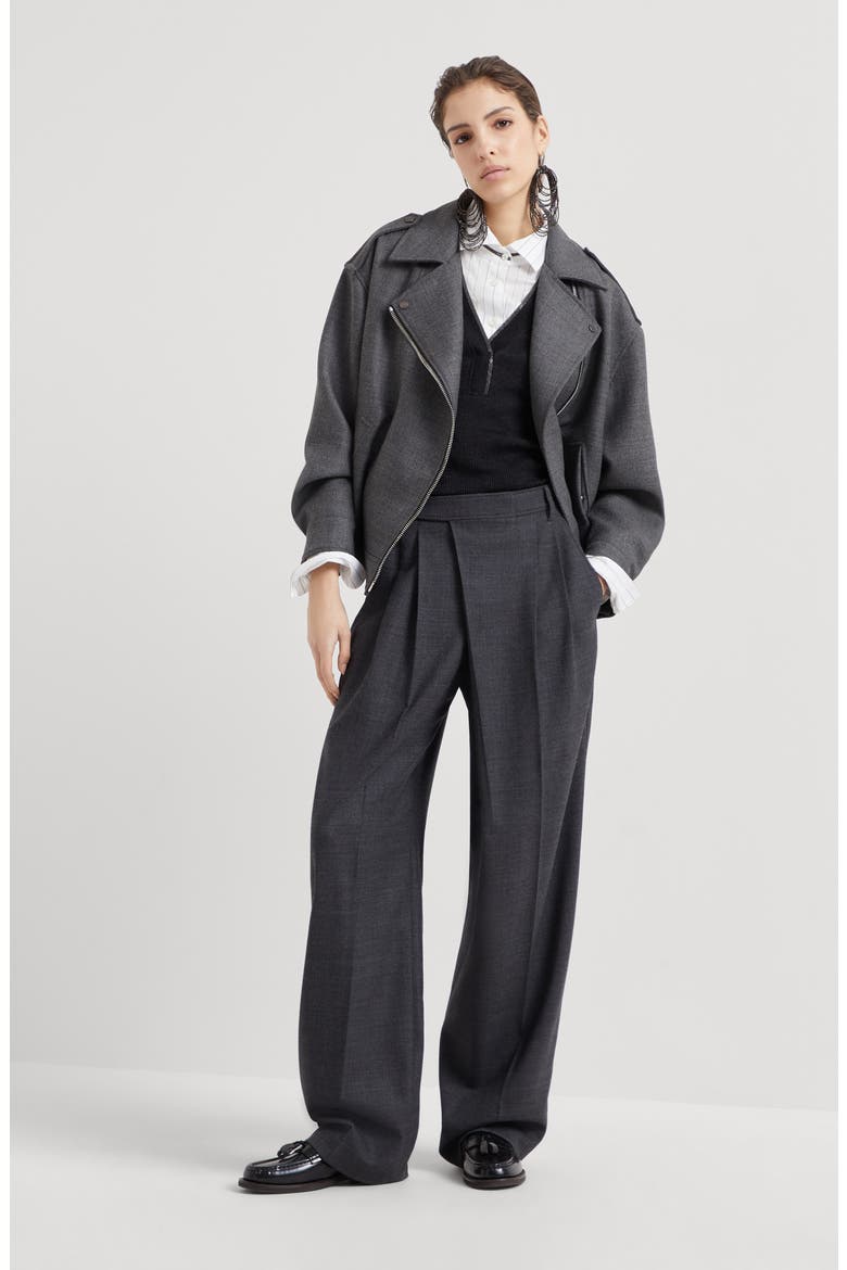 Loose Wrapped trousers, Alternate, color, Dark Grey