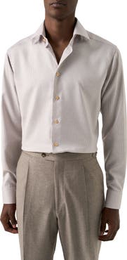 Eton Slim Fit Houndstooth Twill Dress Shirt