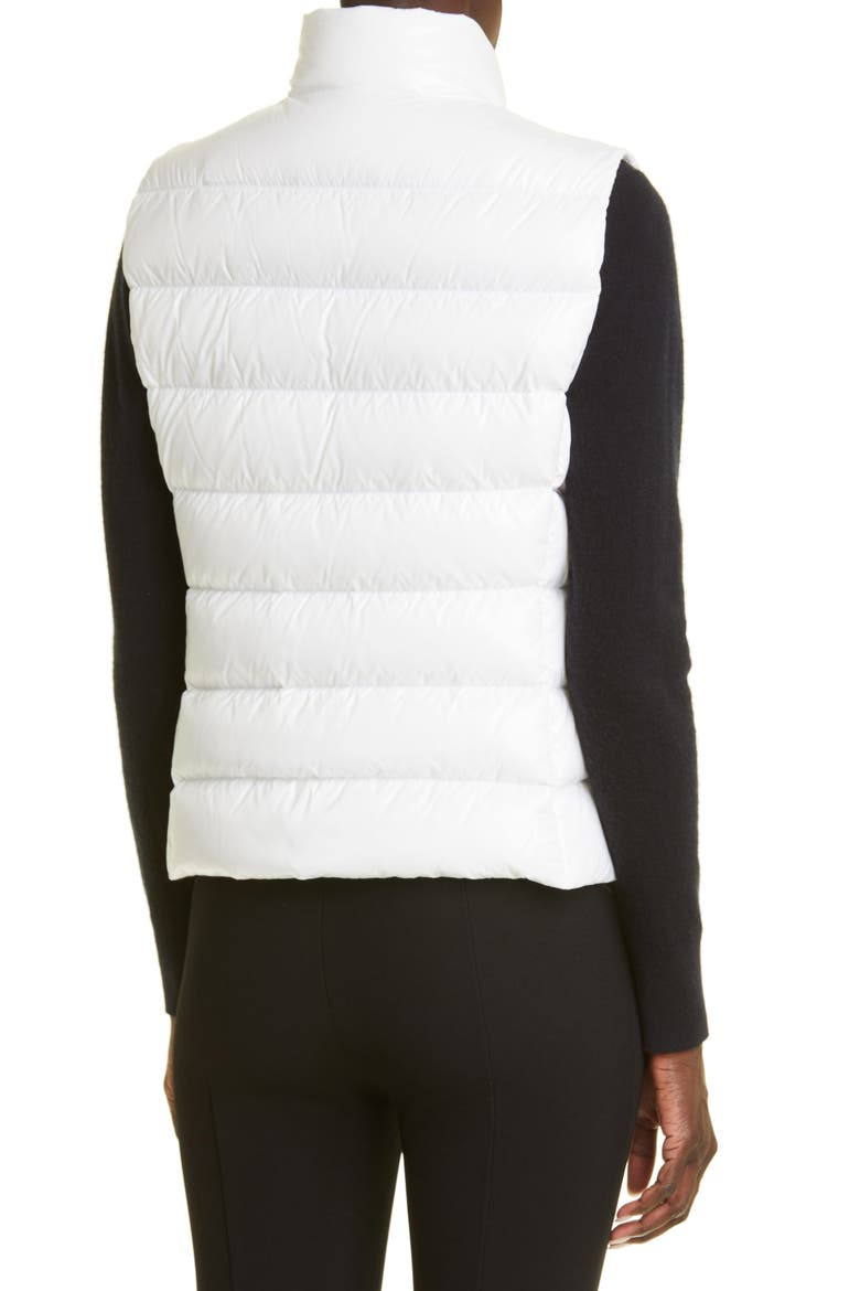 Ghany Nylon Laqué Down Puffer Vest, Alternate, color, WHITE