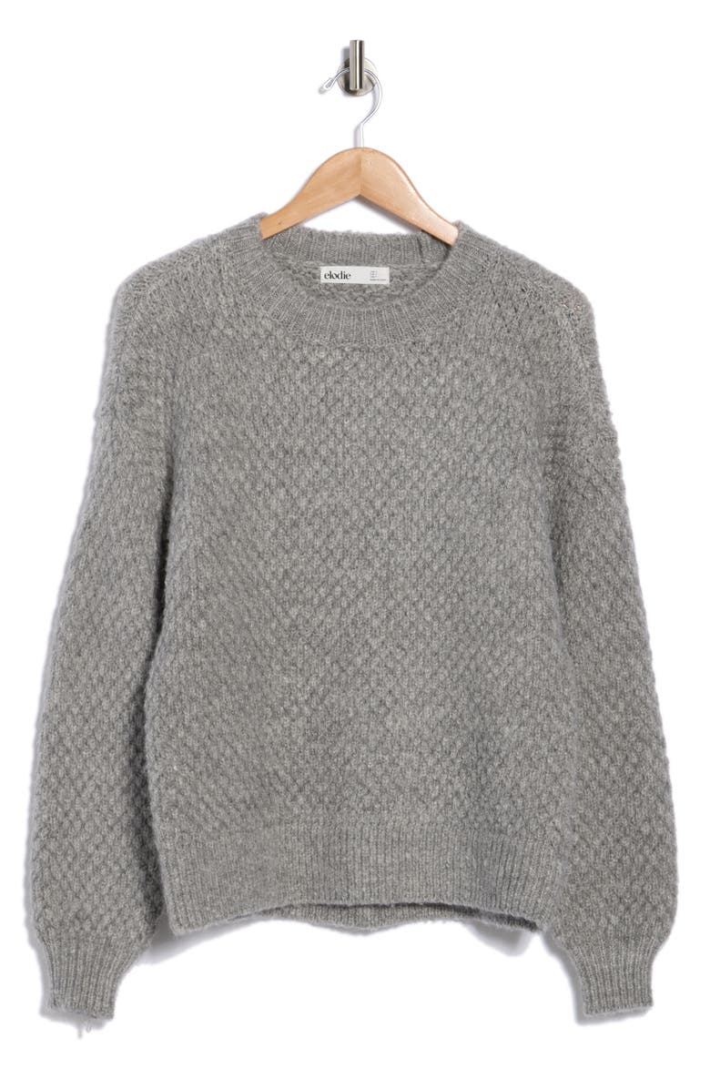 Elodie Crewneck Sweater, Main, color, Heather Grey
