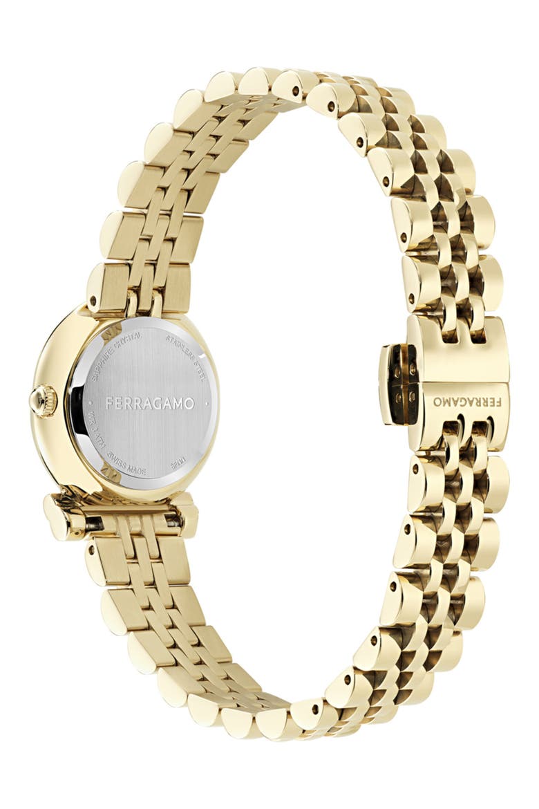Gancini Twisted Goldtone Bracelet Watch, 23mm, Alternate, color, YELLOW GOLD