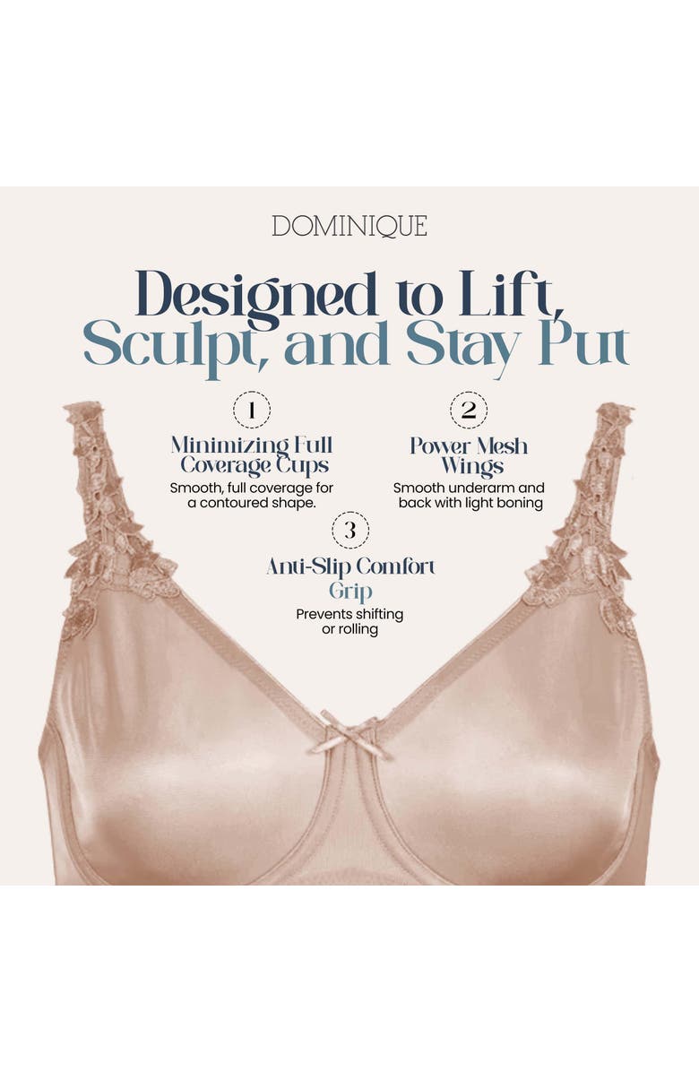 Dominique Intimates Mystique Seamless Minimizer Bra, Alternate, color, Mocha