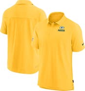 Nike Men's Nike Gold Green Bay Packers Sideline Lockup Performance Polo