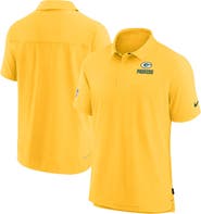Nike Men's Nike Gold Green Bay Packers Sideline Lockup Performance Polo