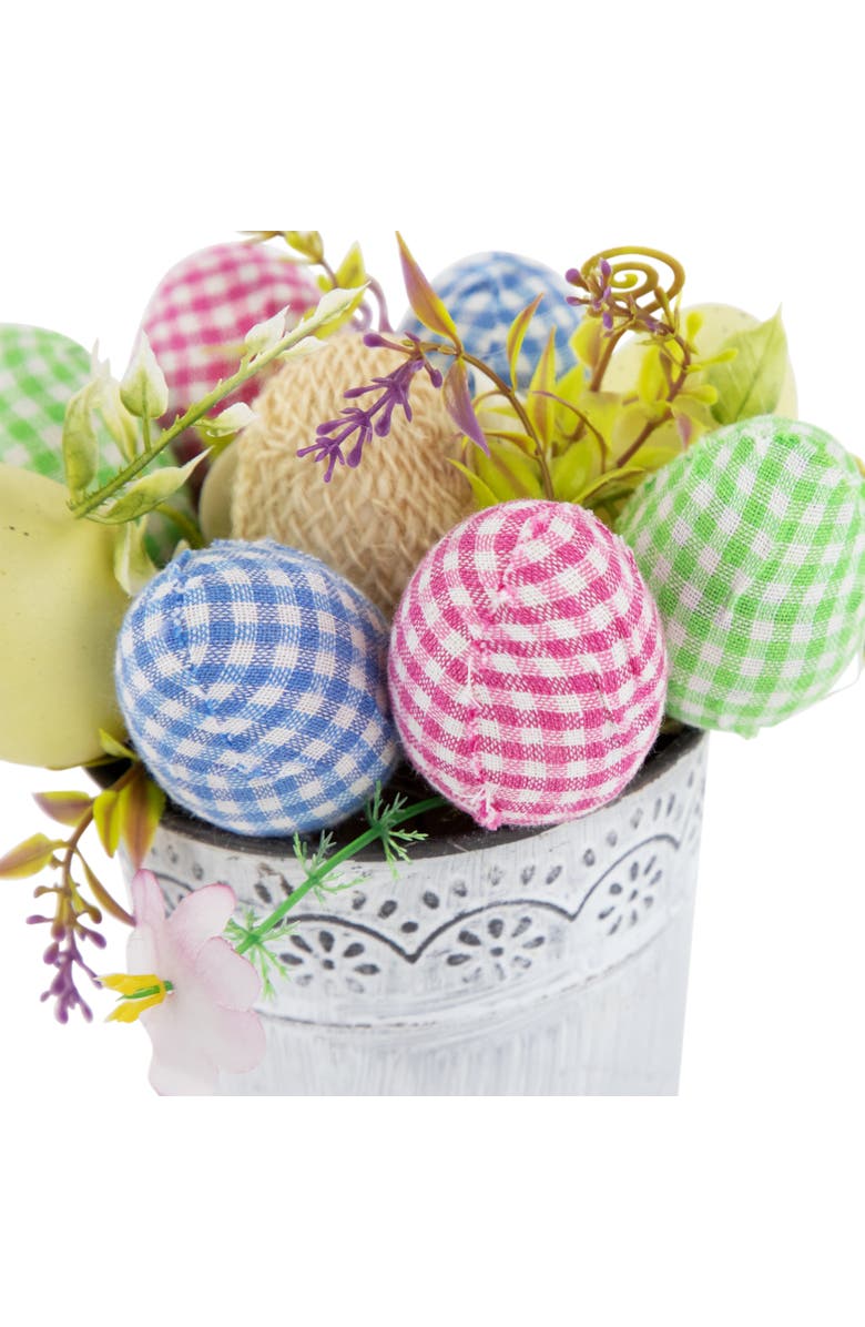 Northlight Easter Egg Spring Potted Floral Arrangement - 7", Alternate, color, Multi