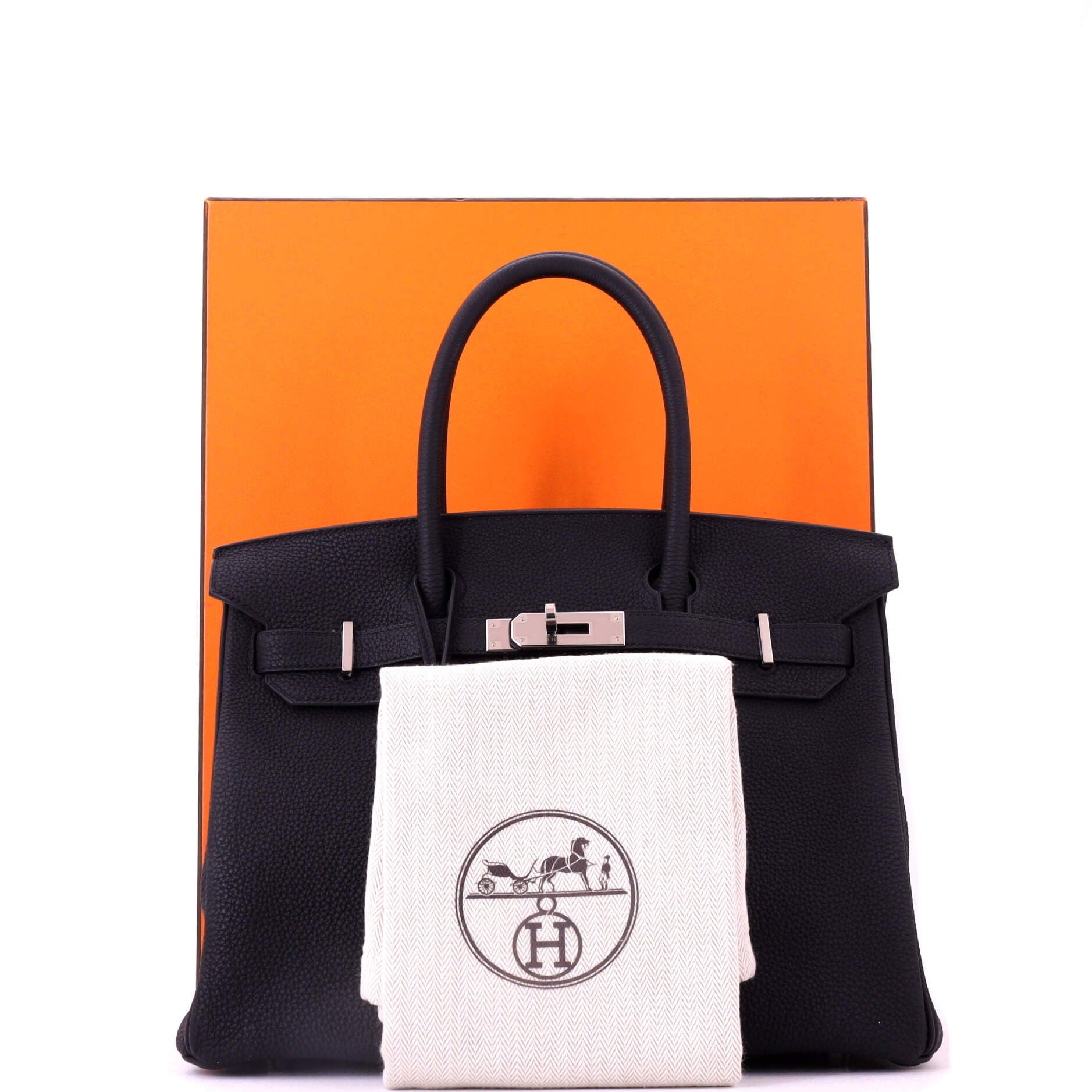 Pre-Owned Hermes Birkin Handbag Black Togo with Palladium Hardware 30, Alternate, color, Noir