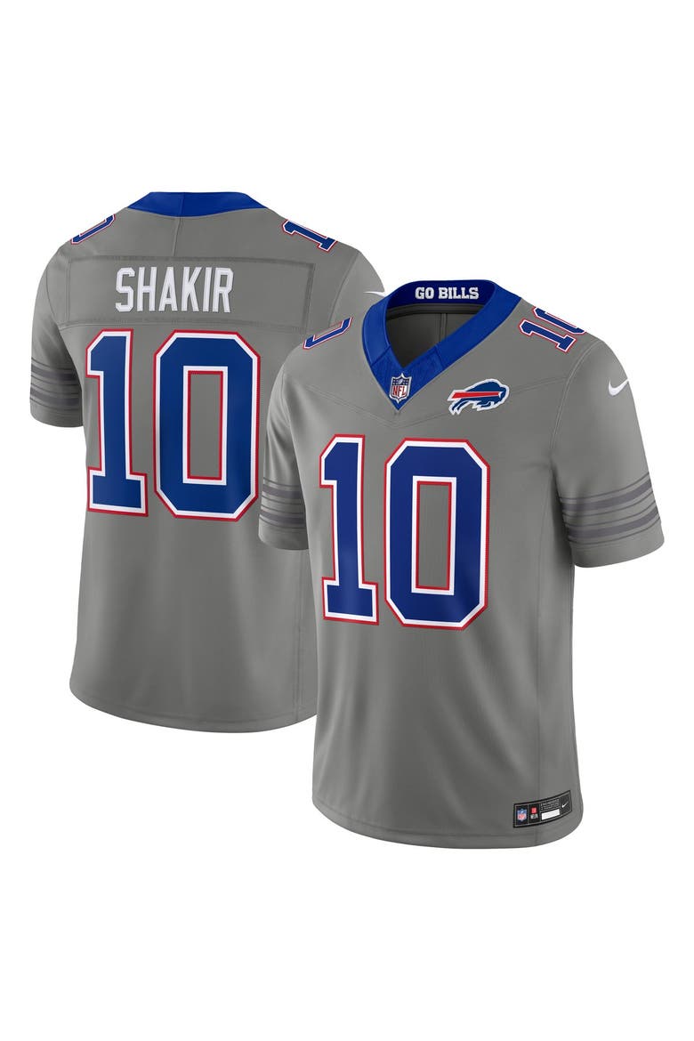 Men's Nike Khalil Shakir Gray Buffalo Bills Nickel City Vapor F.U.S.E. Stitched Limited Jersey, Main, color, Gray