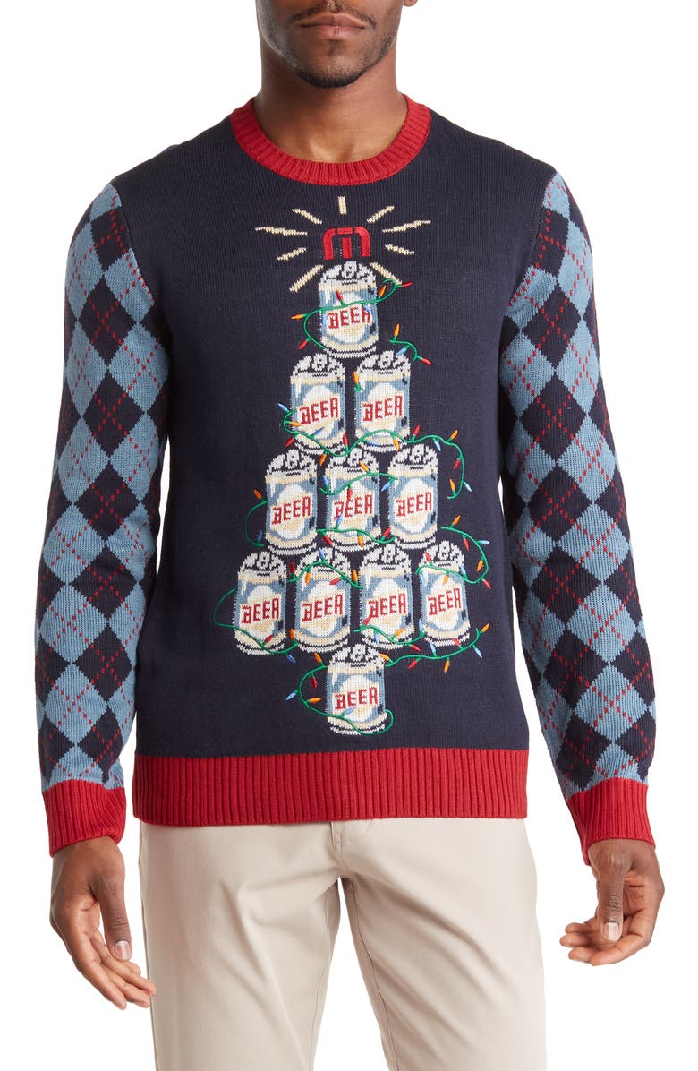 TravisMathew Good Tidings Ugly Christmas Sweater, Main, color, 