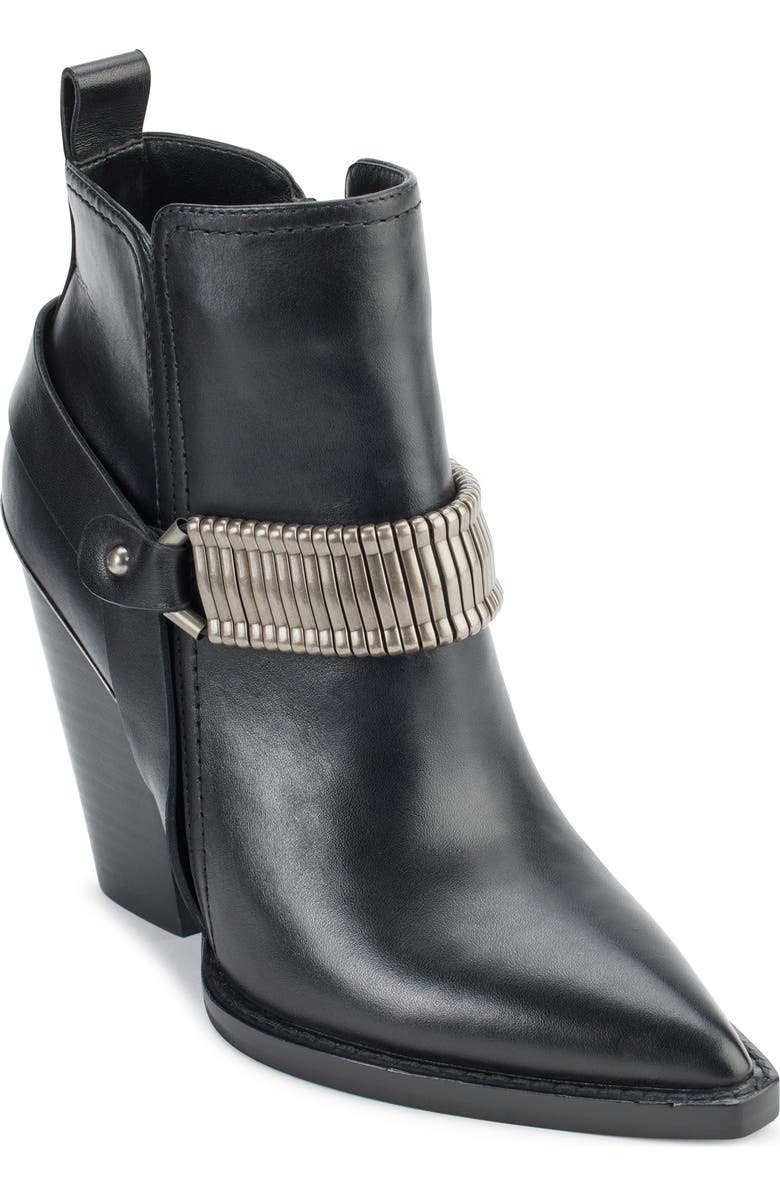 DKNY Tizz Block Western Ankle Boot, Main, color, Black