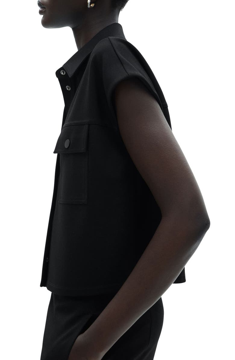 MANGO Oversize Snap Front Vest, Alternate, color, 