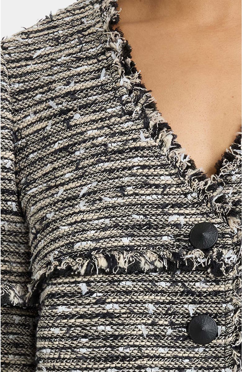 Santorelli Regina Relaxed Fit Jacket in Modern Tweed, Alternate, color, Sandstone