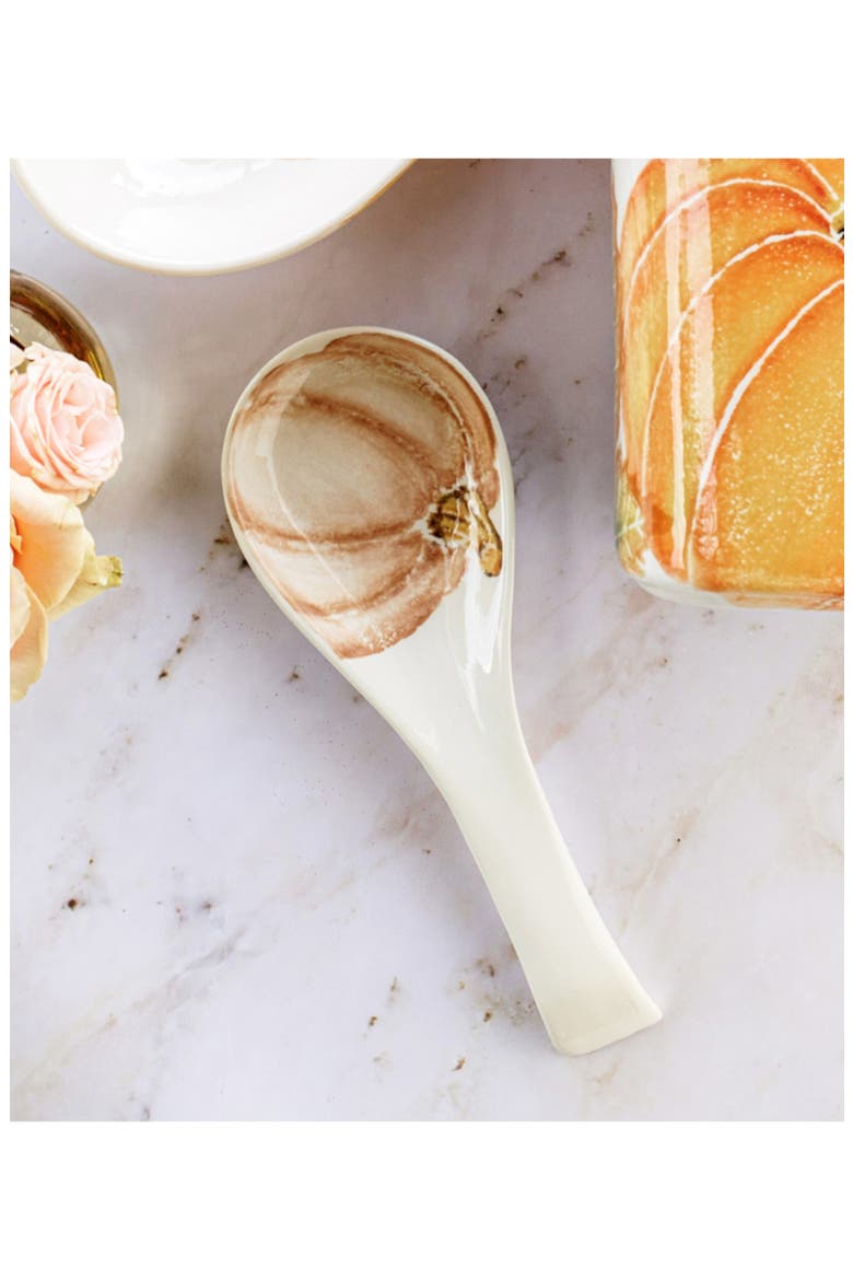 Pumpkins Spoon Rest, Alternate, color, ORANGE
