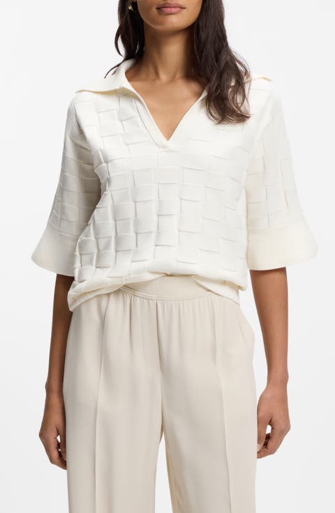 Fapavero Basket Weave Texture Sweater